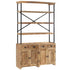Rustika Rowe -  Sideboard with Shelves Solid Mango Wood 120x35x200 cm